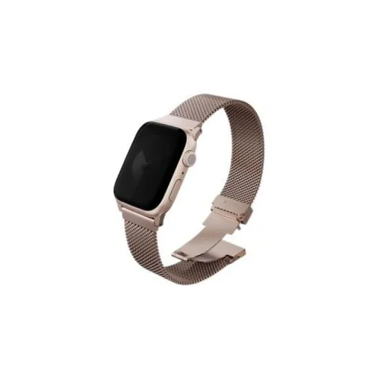 Apple Watch Strap Adjustable Mesh Steel Band 42/41/40Mm Dante Pro Uniq - Metallic Rose